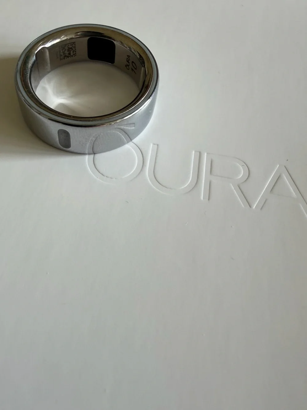 Oura Ring 4 - Silver - Great Condition size 10